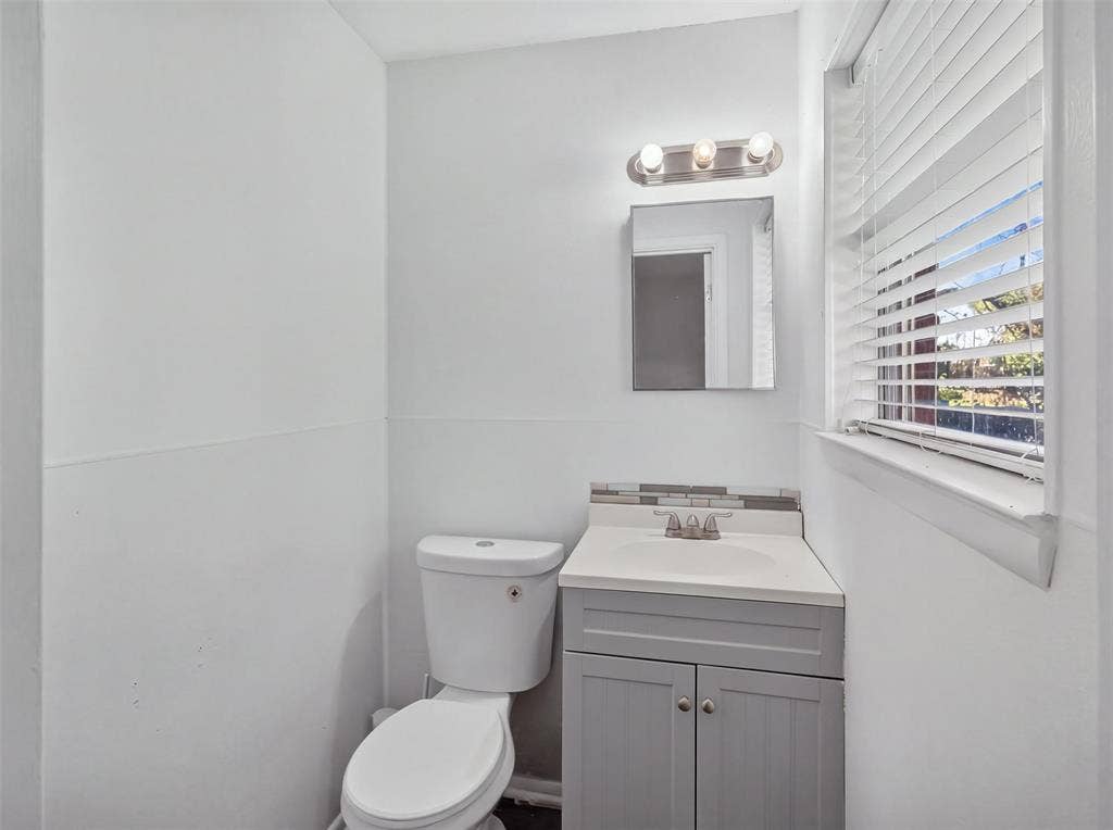 Half bathroom, no shower.