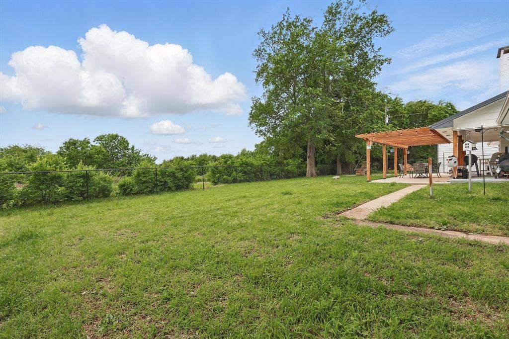 5247 Fm 1569, Farmersville, TX 75442 Expansive lawn featuring mature trees and a perimeter fence