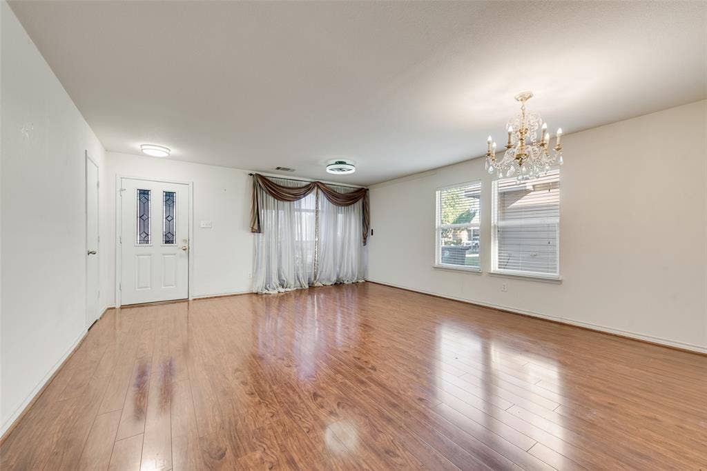 3506 Ridge Elm Drive, Dallas, TX 75227 Living Room and Dining Area