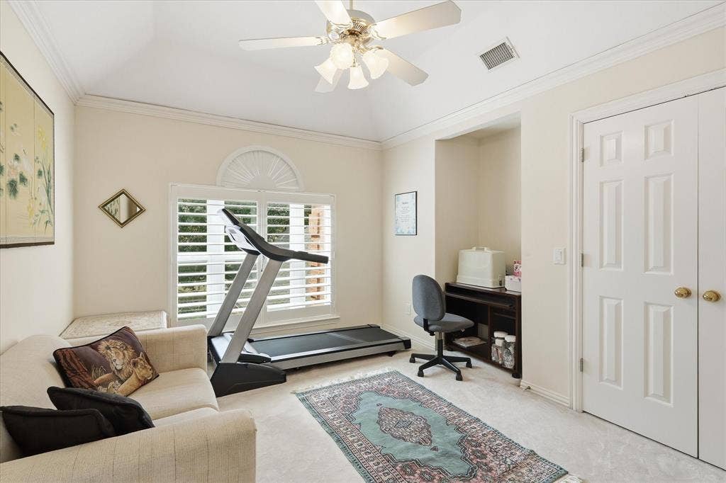 2122 Clearspring Drive N, Irving, TX 75063 1 of 4 upstairs bedrooms makes a great home office, den, or workout space
