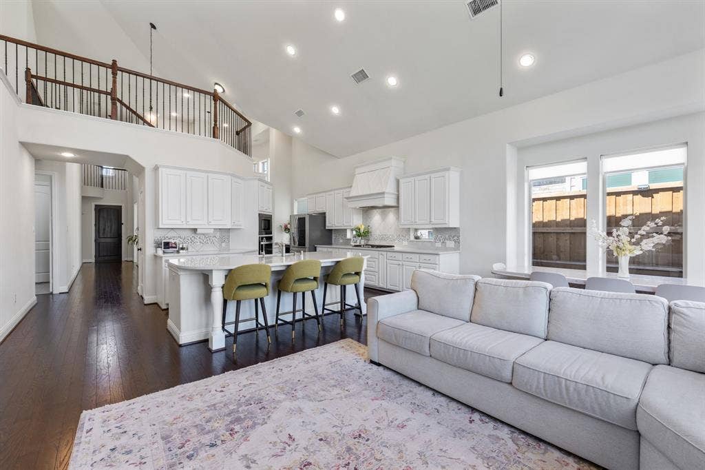 Flooded with natural light, the open floorplan is perfect for gatherings.