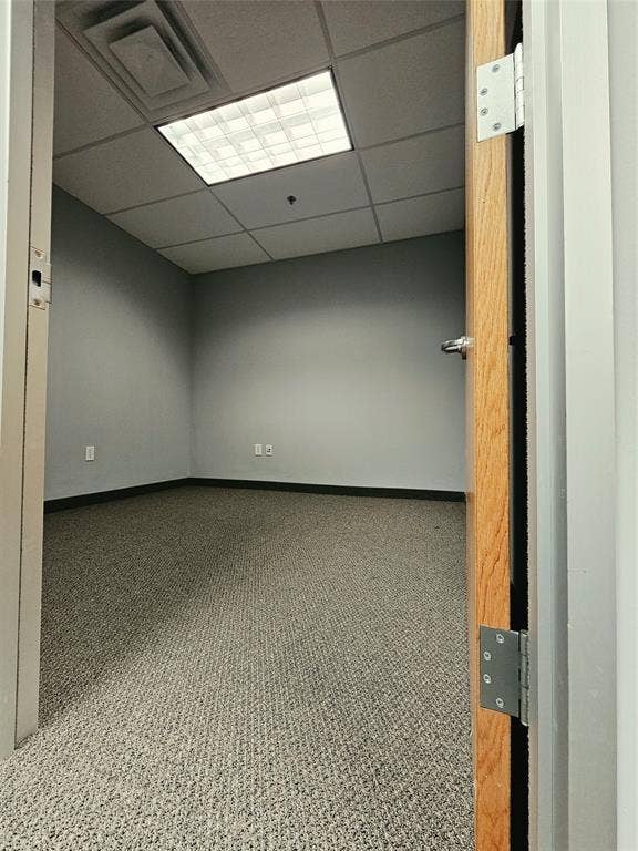 1675 Republic Parkway, #201B, Mesquite, TX 75150 Commercial carpet flooring with a drop ceiling featuring recessed lighting