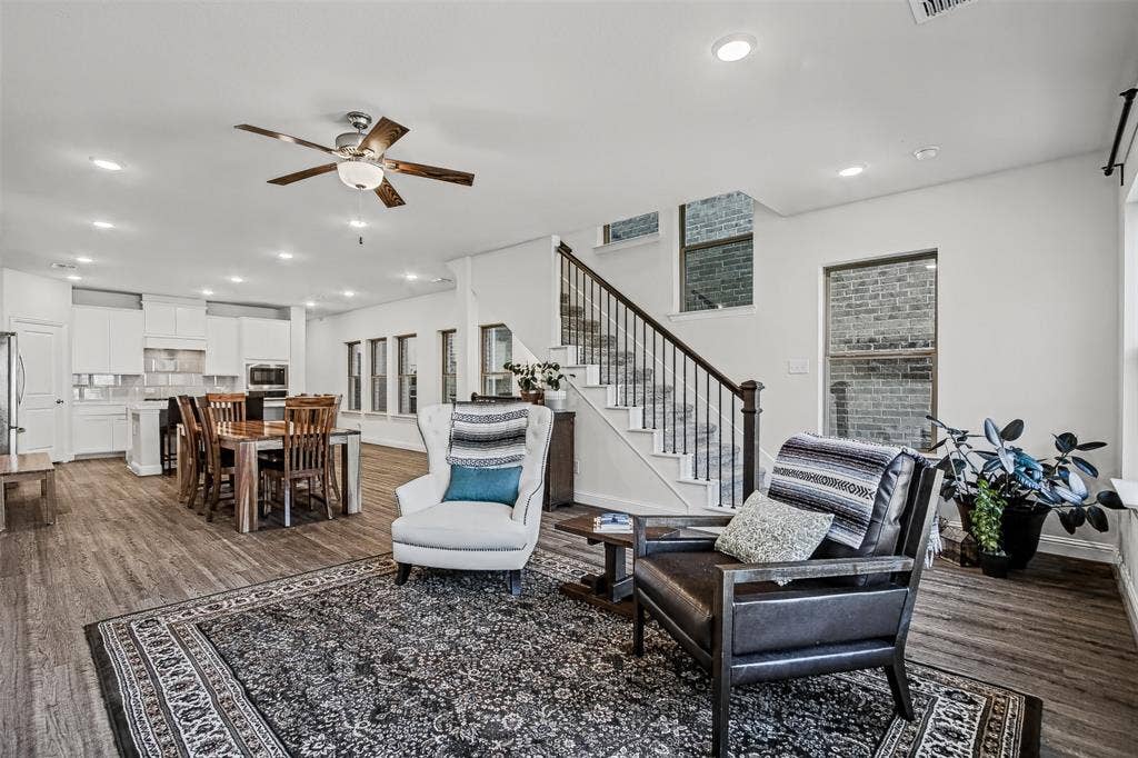 805 Tennessee Drive, Euless, TX 76040 Living & Dining Room open to Kitchen