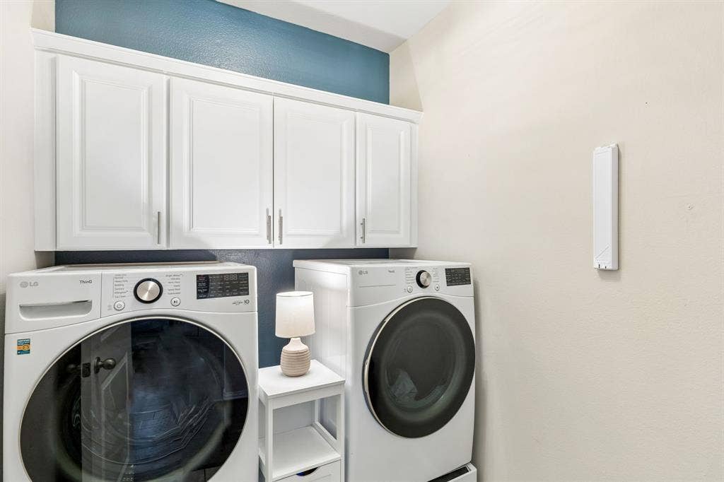 Laundry Room with Built in Cabinets