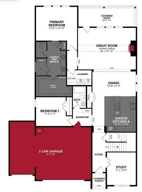 3734 Pinyon Pine Way, Venus, TX 76084 Beazer Homes Goodland Laredo Floorplan.