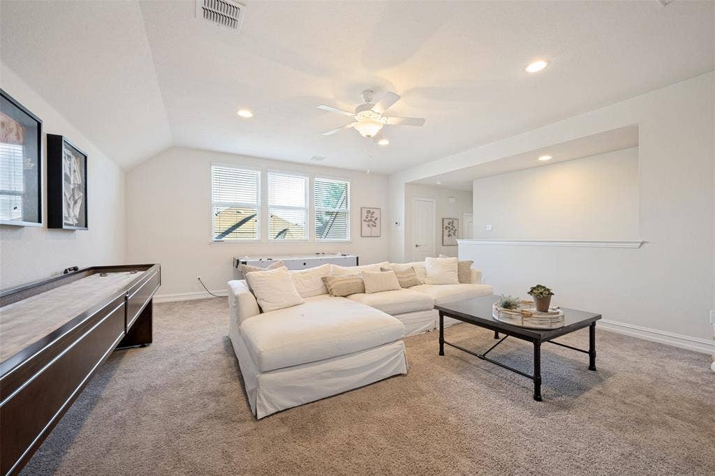 Upstairs game room.