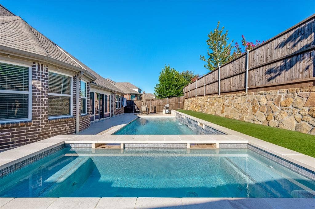 Saltwater, heated, pool and spa.