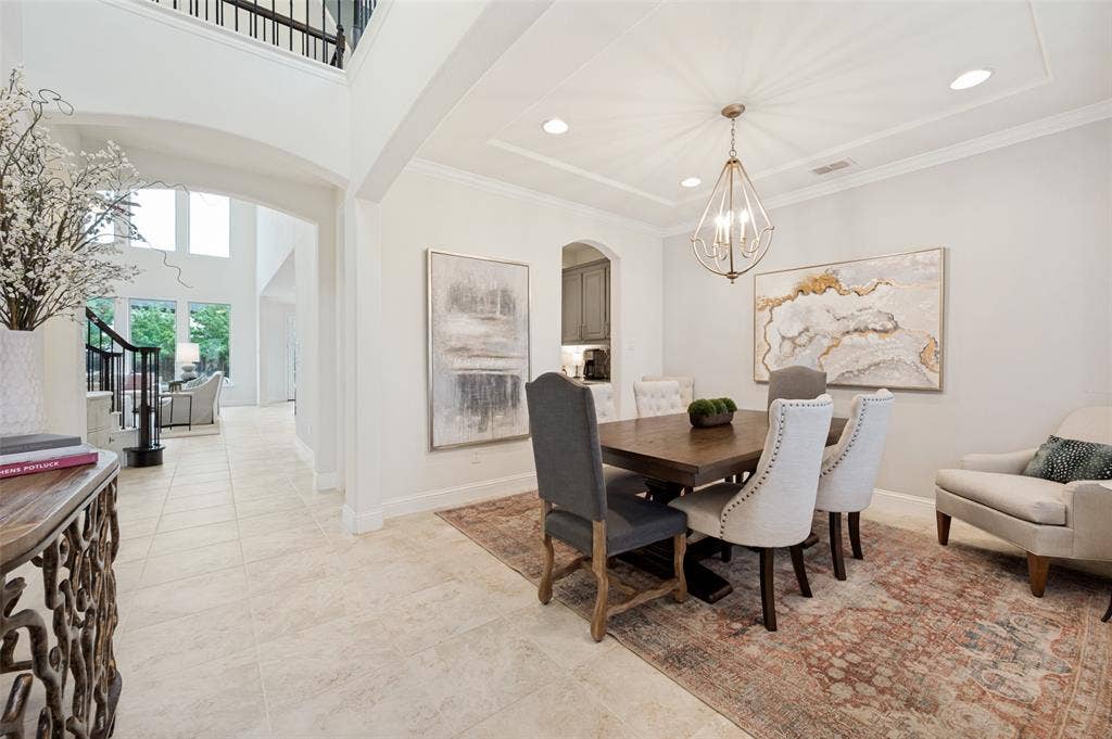 131 Darian Drive, Prosper, TX 75078 Tray ceiling with recessed lighting