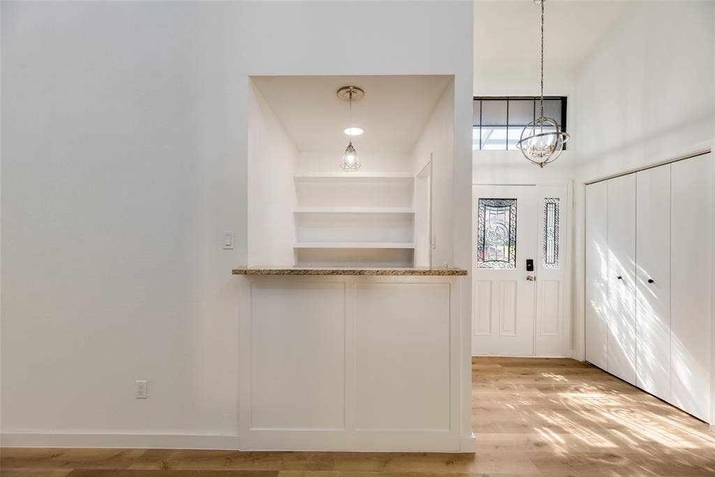 1903 Clemson Drive, Richardson, TX 75081 Vaulted entry with decorative glass door and transom window