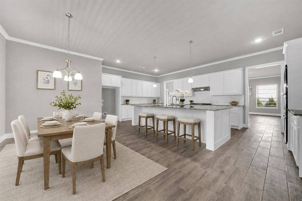 Virtually staged kitchen