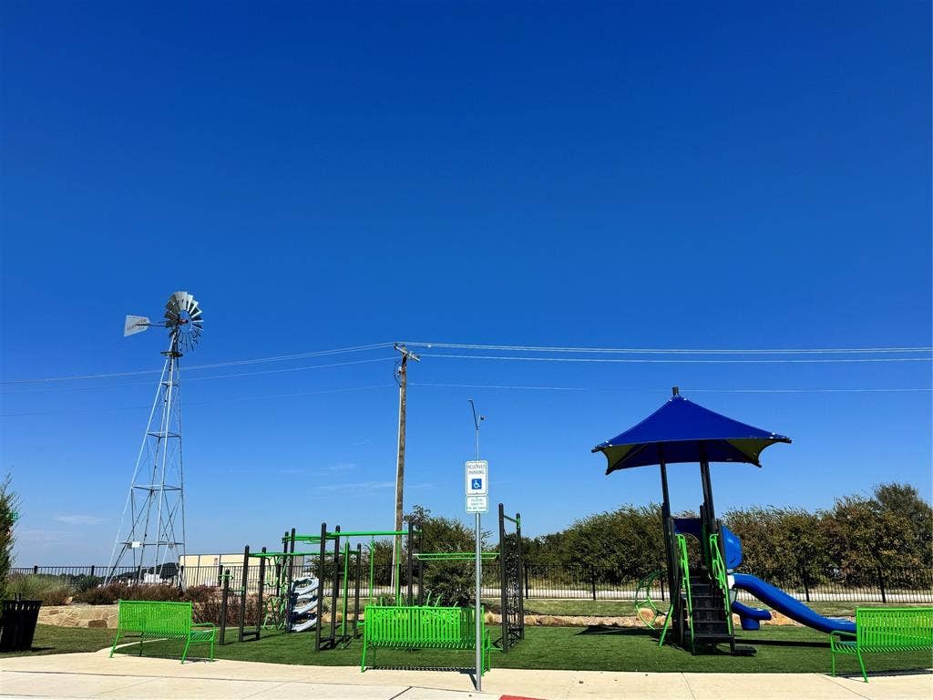 View of community jungle gym