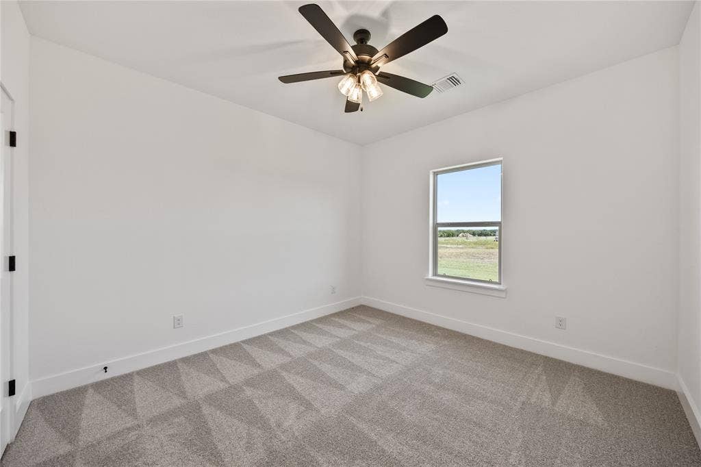 Recessed window with exterior scenery