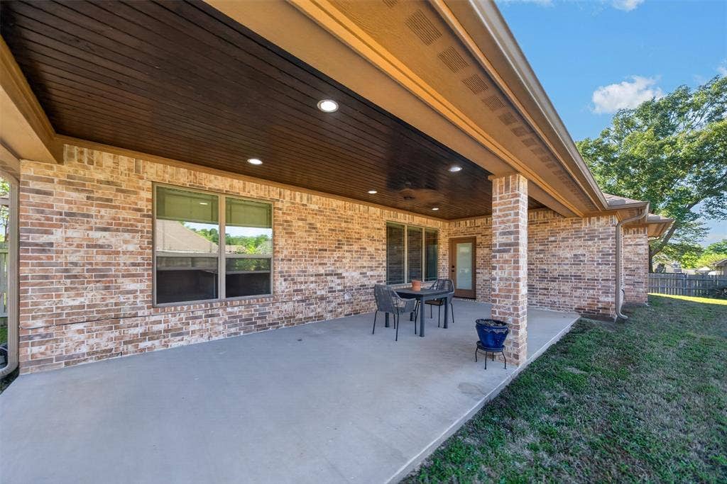 Large back patio