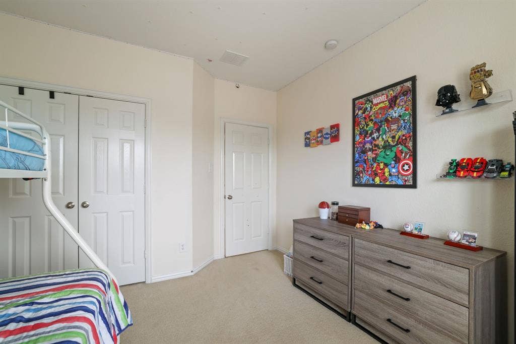 1213 Egret Court, Little Elm, TX 75068 Recessed ceiling light, carpeted flooring, and white paneled doors