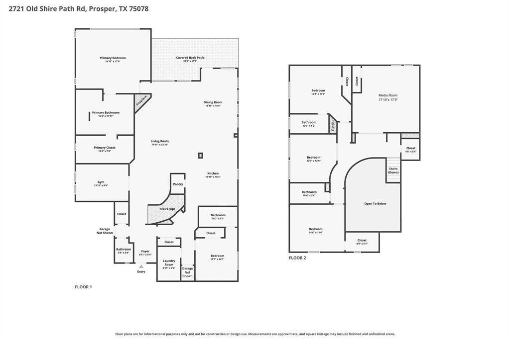 2721 Old Shire Path Road, Prosper, TX 75078 Floor plan