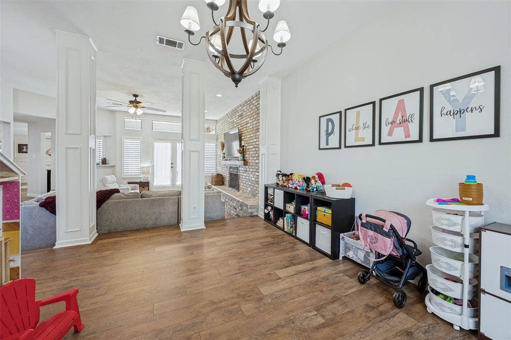 Formal Dining Open to Living Room