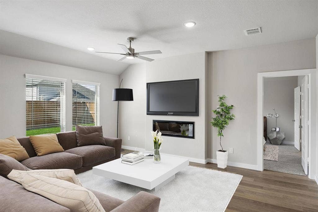 Living Room in the Emmy II home plan - REPRESENTATIVE PHOTO