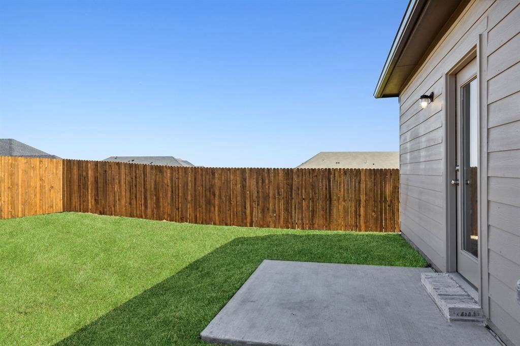 115 Longhorn Lane, Lavon, TX 75166 Back Yard in the Ash home plan – REPRESENTATIVE PHOTO