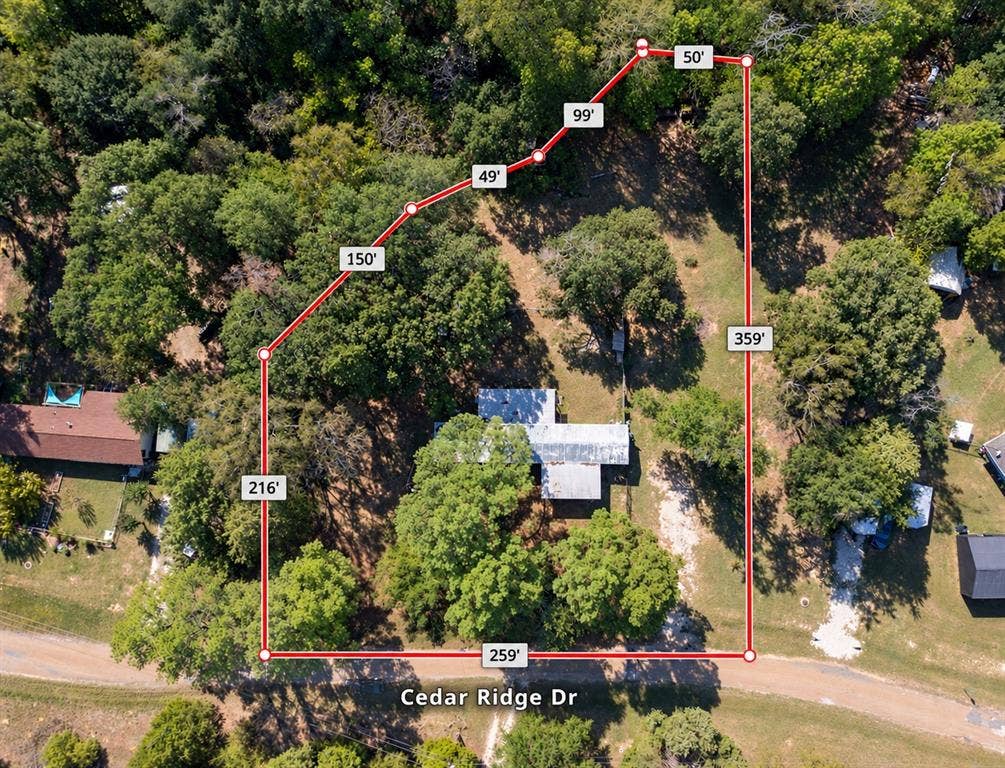 103 Cedar Ridge Drive, Eustace, TX 75124 Approximate boundary lines