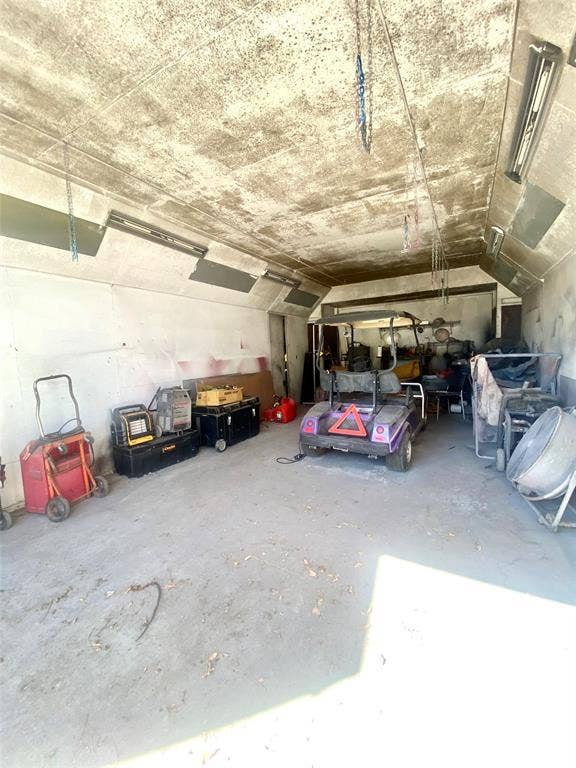 Interior of paint booth