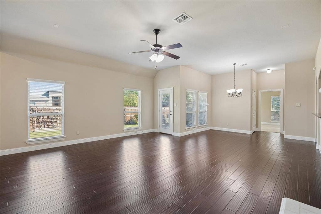 901 Memory Lane, McKinney, TX 75072 High ceilings with a ceiling fan and engineered wood