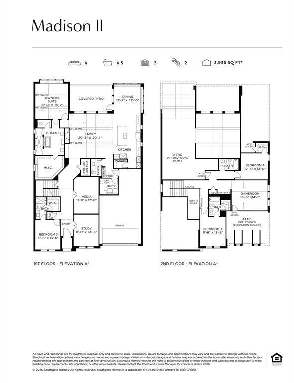 8729 Porch Place, McKinney, TX 75071 Featuring a fantastic layout with main floor guest suite, dreamy owner's suite and entertaining space everywhere you look, our Madison II floor plan is a winner!