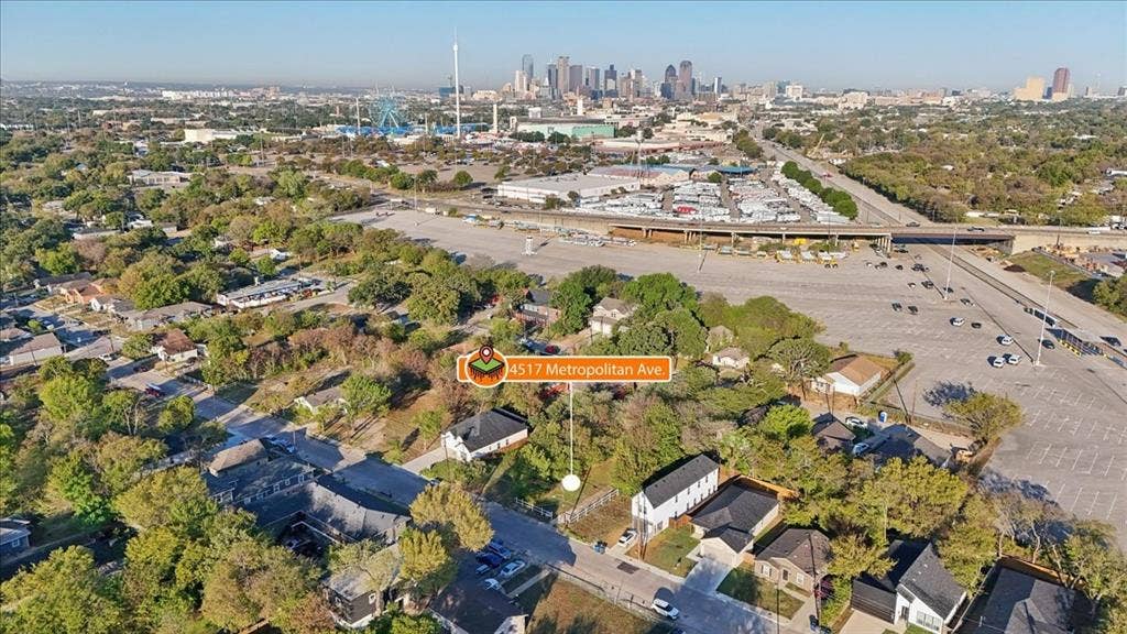 4517 Metropolitan Avenue, Dallas, TX 75210 Property with surrounding trees and a paved street