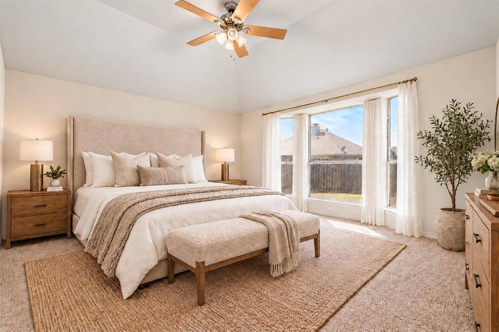 6505 Mission Ridge Road, Plano, TX 75023 Virtually staged primary bedroom