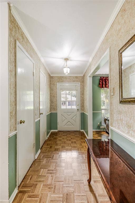 Spacious Foyer with hall closet and easy access to formals and bedrooms on first level.