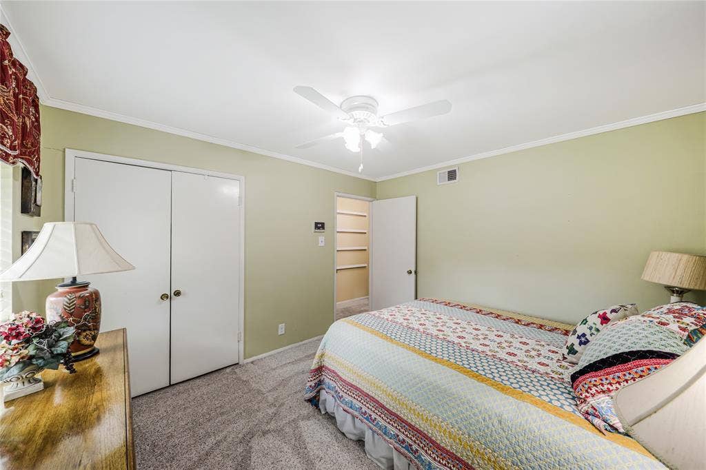 There are three bedooms on the first level and another walk-in closet!
