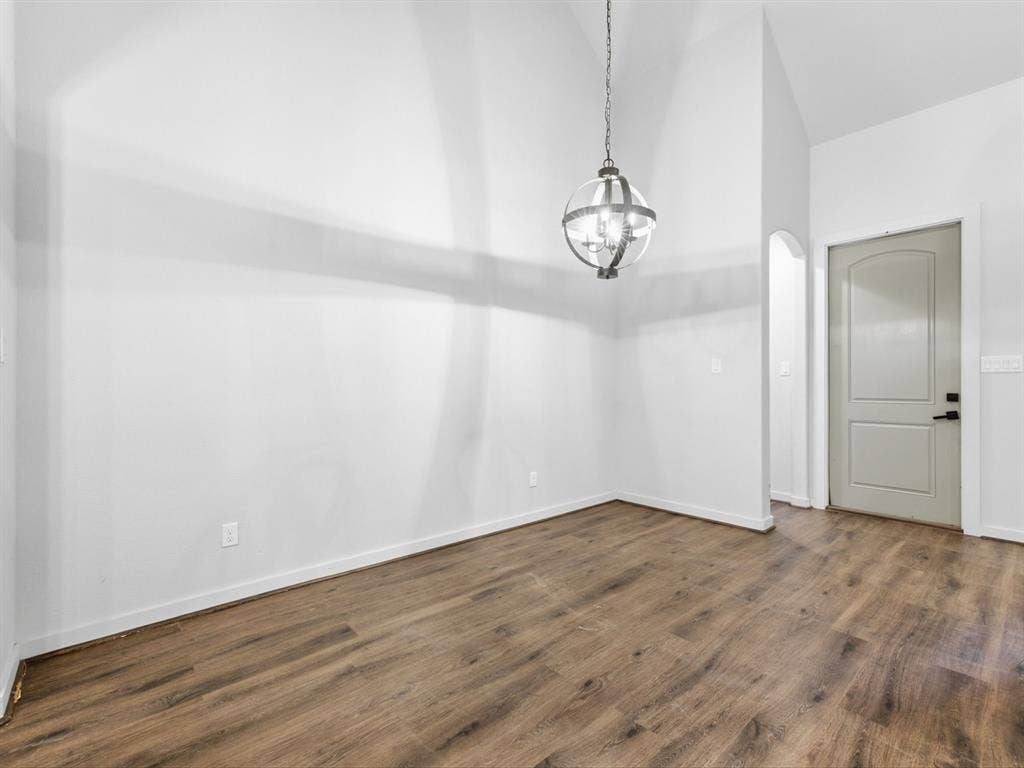 dedicated dining space in this open concept space