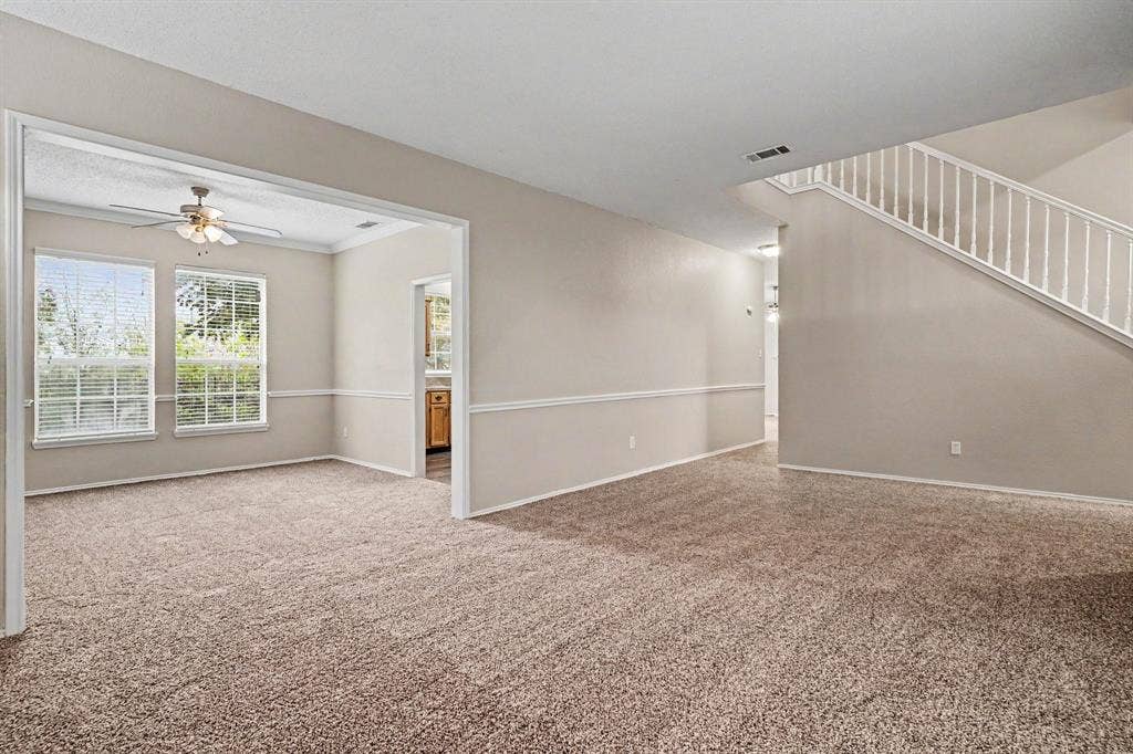 View from the formal living room into the formal dining room.