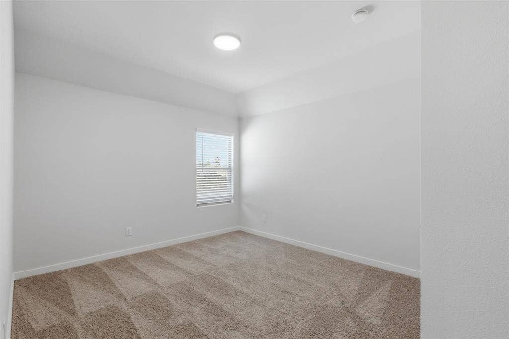 637 Sierra Ridge, Lavon, TX 75166 Carpeted flooring, single window with blinds, recessed ceiling lighting, and neutral wall tones