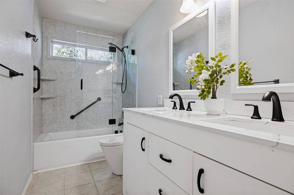 Upstairs full bath, thoughtfully updated