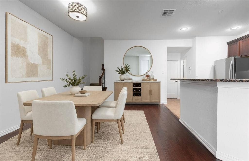 8617 Trolley Trail, McKinney, TX 75070 Virtually staged dining room. Alternate decor.