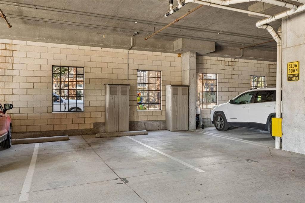 Enjoy the convenience of 2 covered garage parking spaces right at your building!