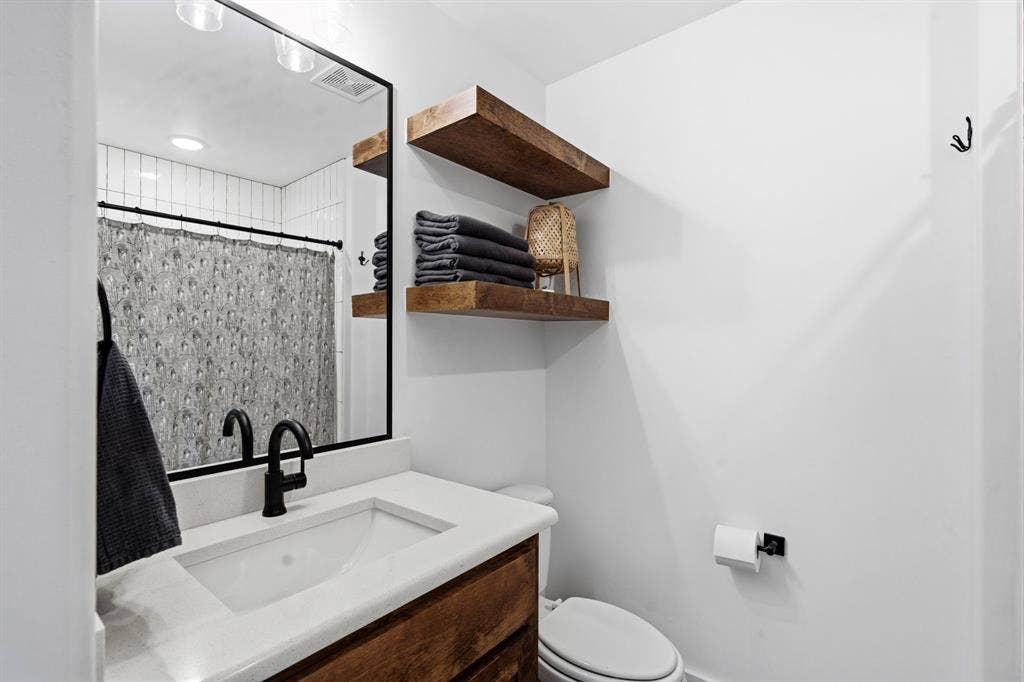 316 Zion Forest Trail, Poolville, TX 76487 Upstairs full bath with tub and shower