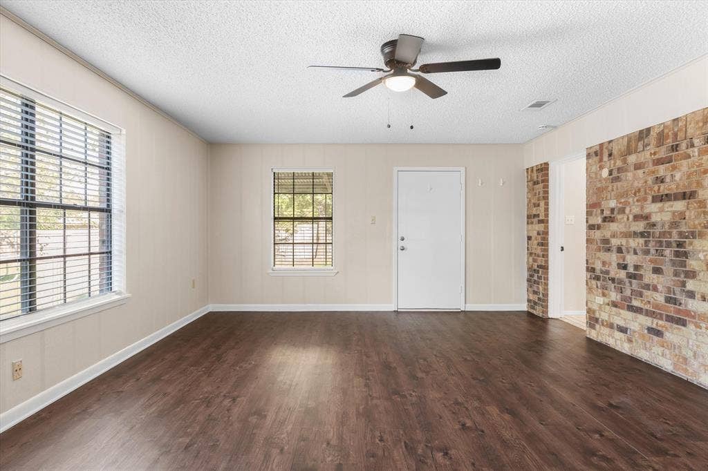 Great space with so many possibilities and has entry doors that lead to the covered patio