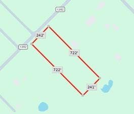 000 FM-1392, Terrell, TX 75160 Property map by Google displaying the perimeter and dimensions of the property.