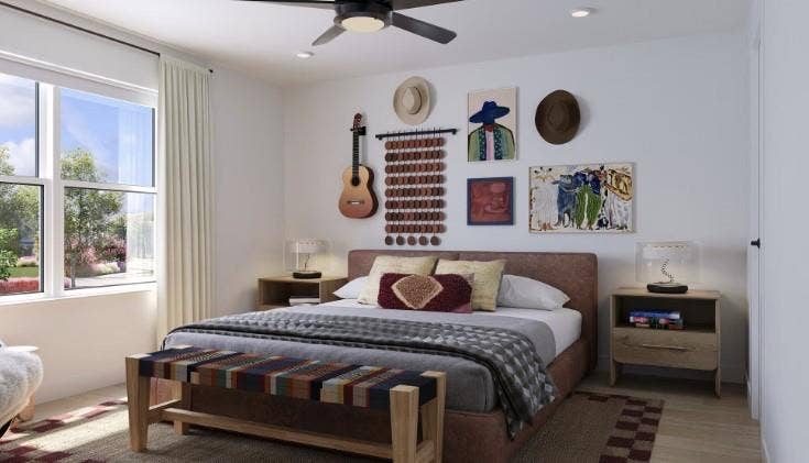 9801 Plainfield Drive, #WW9807, Fort Worth, TX 76108 Bedroom featuring a ceiling fan and recessed lighting