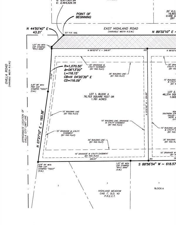 TBD Lot 1 Highland Road, Ovilla, TX 75154 TBD Lot 1 Highland Road, Ovilla, TX 75154