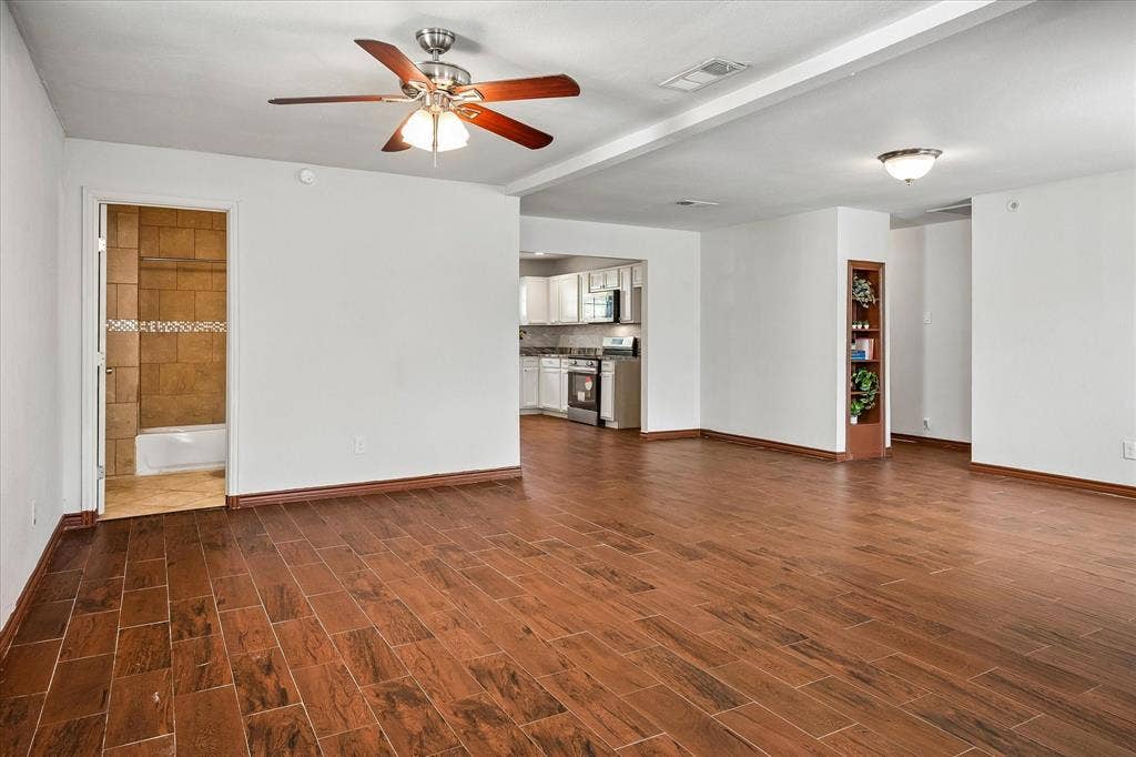2527 Talco Drive, Dallas, TX 75241 View toward 2nd Full Bath, Kitchen & Hallway