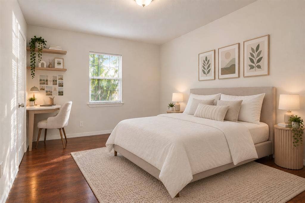 2527 Talco Drive, Dallas, TX 75241 2nd Bedroom with LVP - Virtually staged