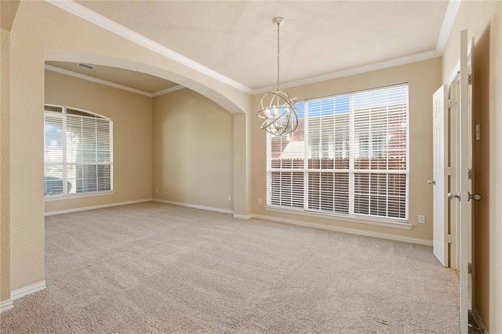 7506 Summit Trail Lane, Sachse, TX 75048 View of formal dining area and front living room