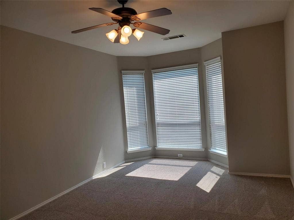 2077 Sleepy Hollow Trail, Frisco, TX 75033 Unfurnished room featuring ceiling fan and carpet floors