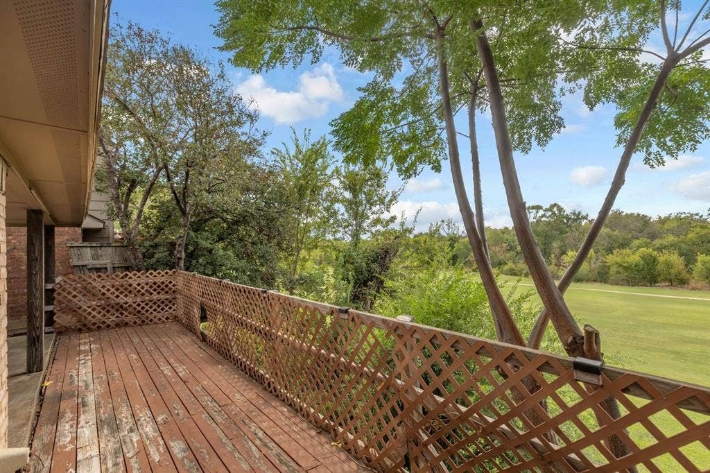 Patio overlooking the golf course