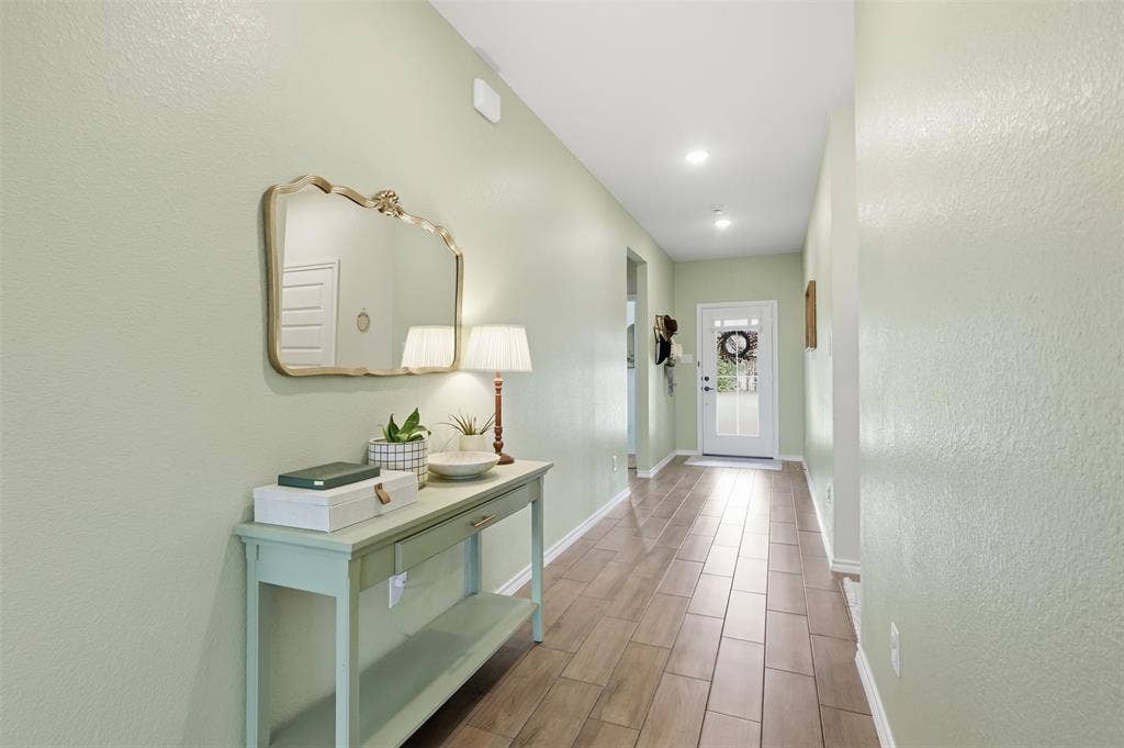 Entry Hall looking at front door.