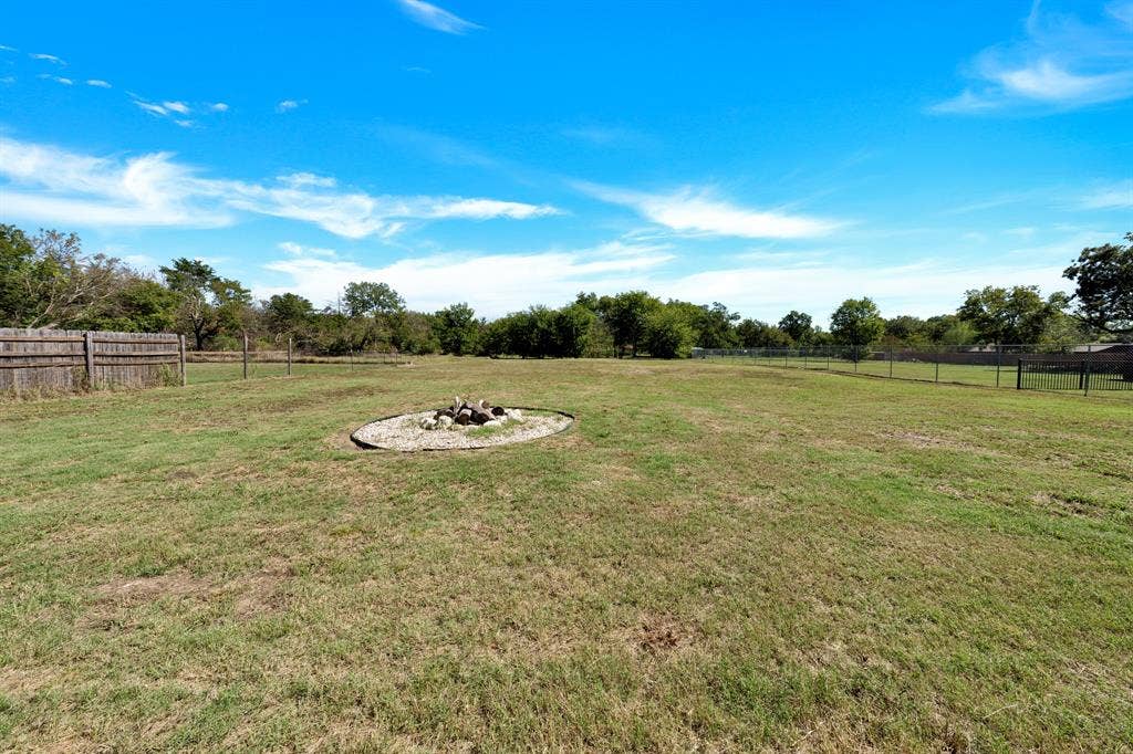 Fire Pit - with logs ready to go