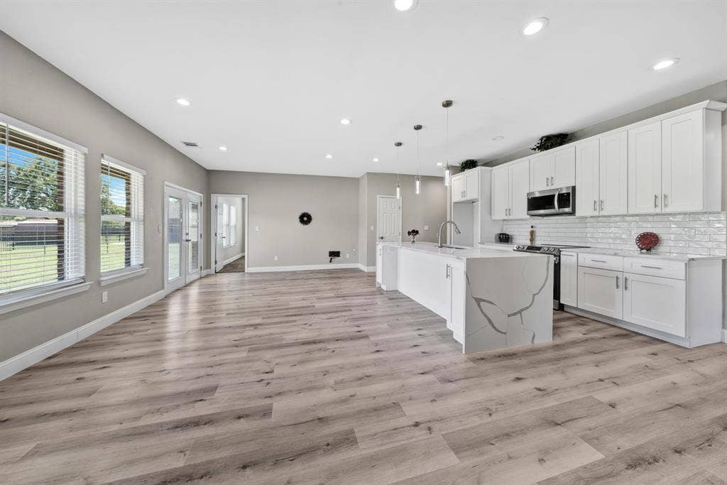 Side View of Kitchen and  Family Room