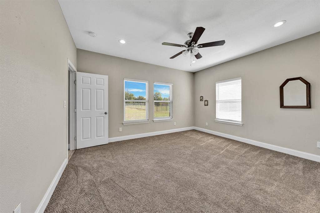 Primary Bedroom Overlooks the Back Yard